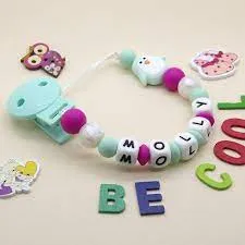 Chupetero Silicona Personalizado Pinguino
