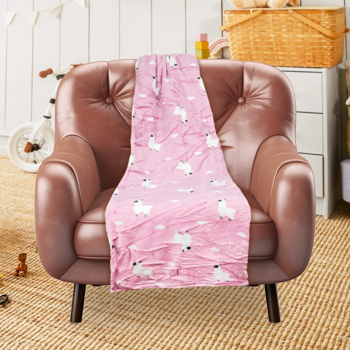 Cobija con Estampado de Llamas 175x145cm