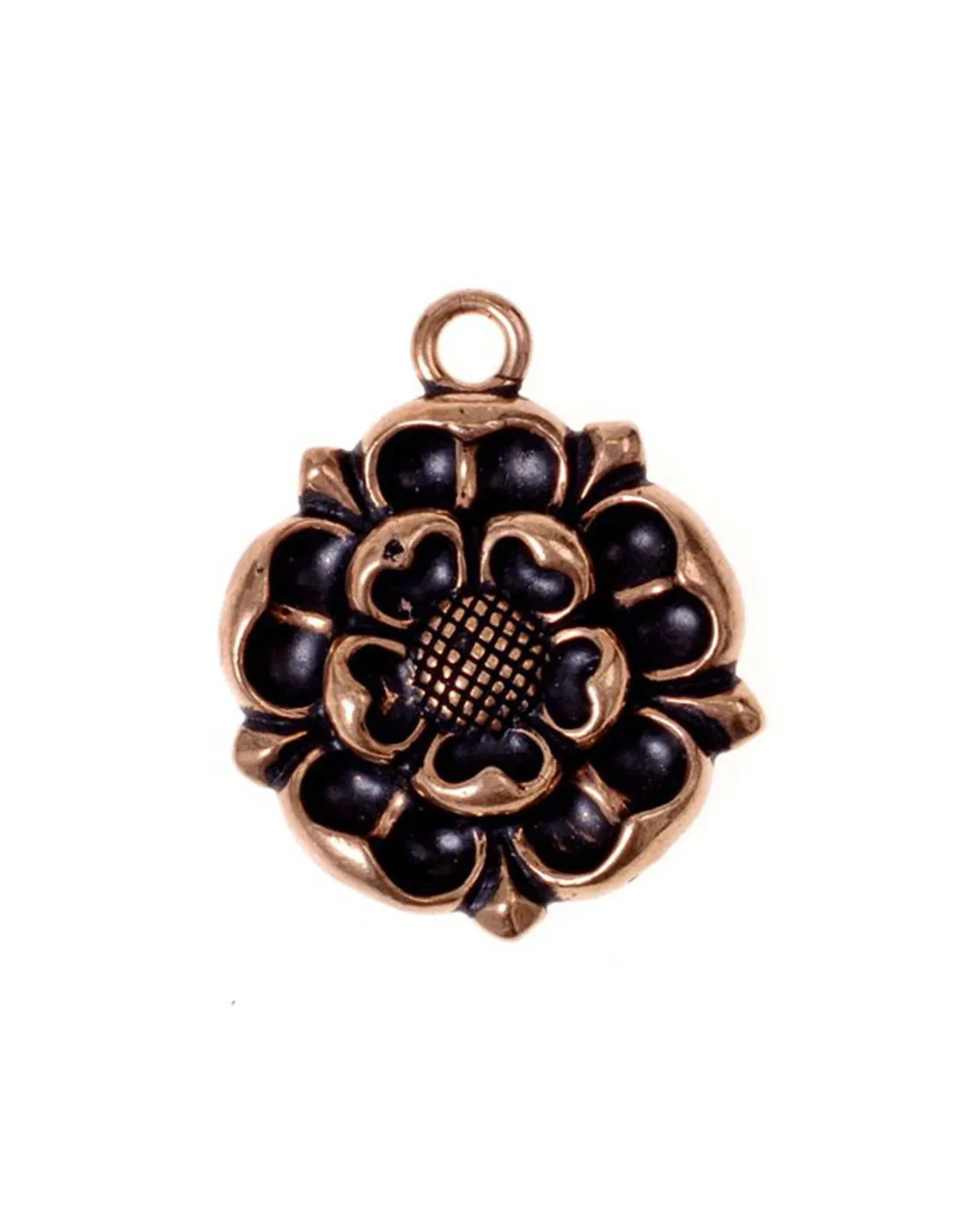 Colgante medieval rosa de Tudor, siglo XVI