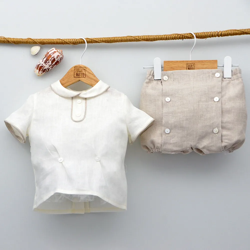 Conjunto bebé lino Leo