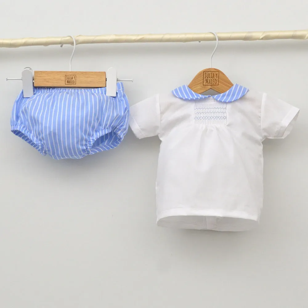 Conjunto bebé Manuel con camisa y ranita