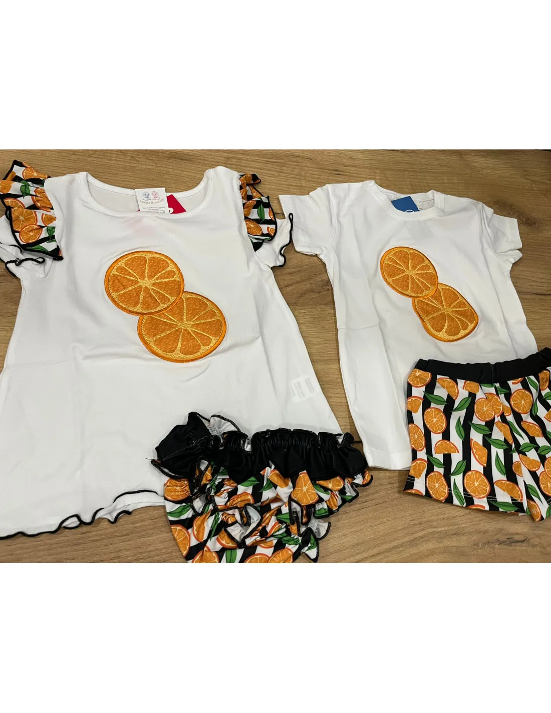 Conjunto de baño para bebé niño Naranja Rayas