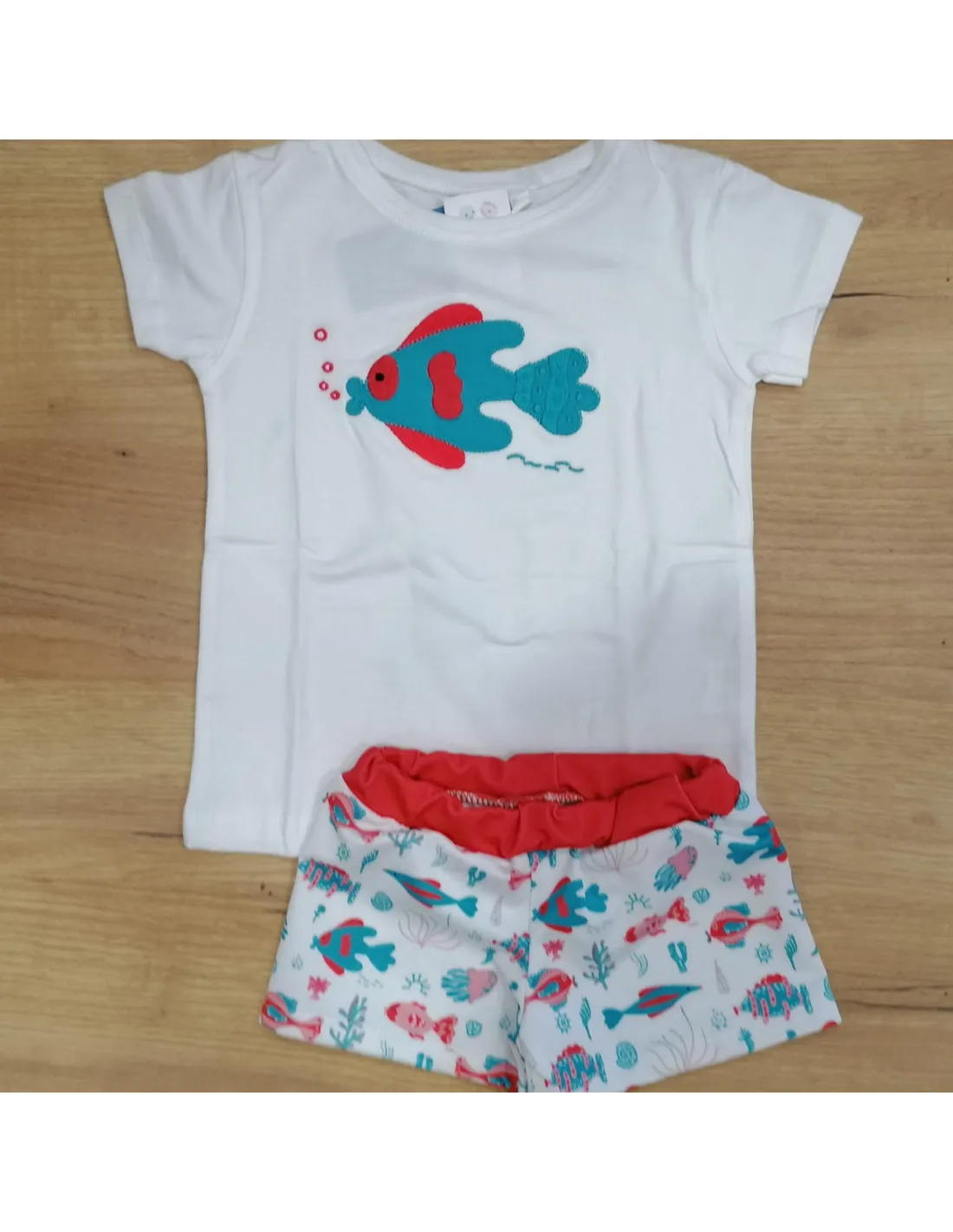 Conjunto de baño para bebé niño Pececillo pompa