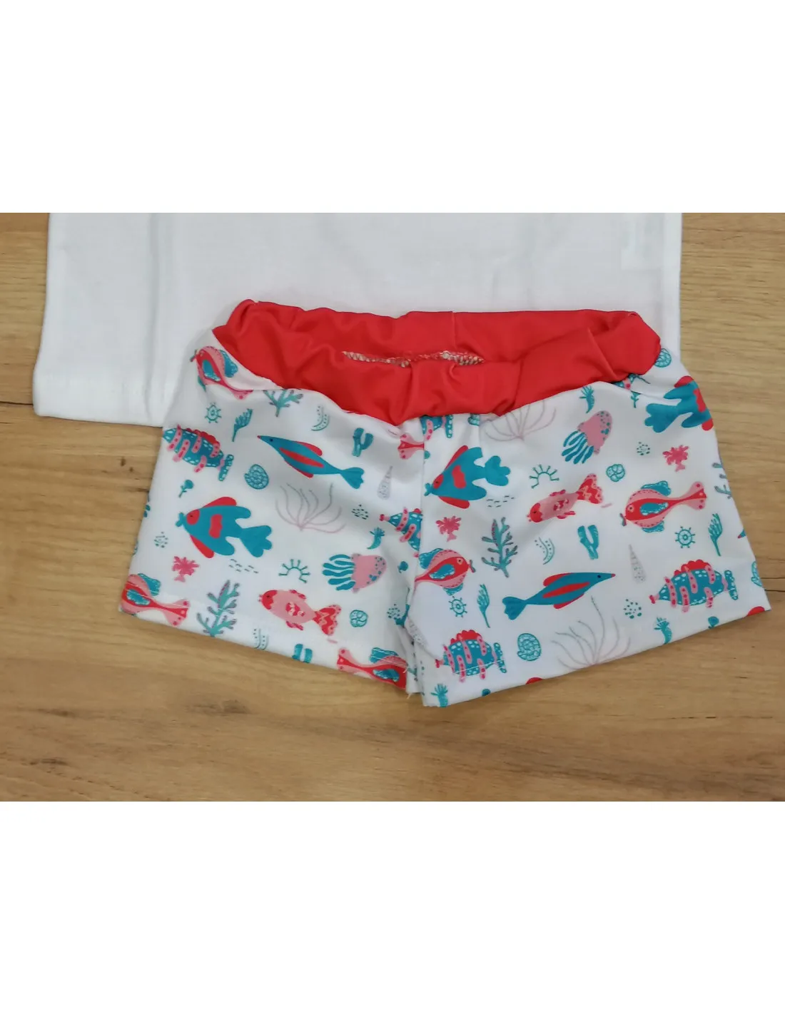 Conjunto de baño para bebé niño Pececillo pompa