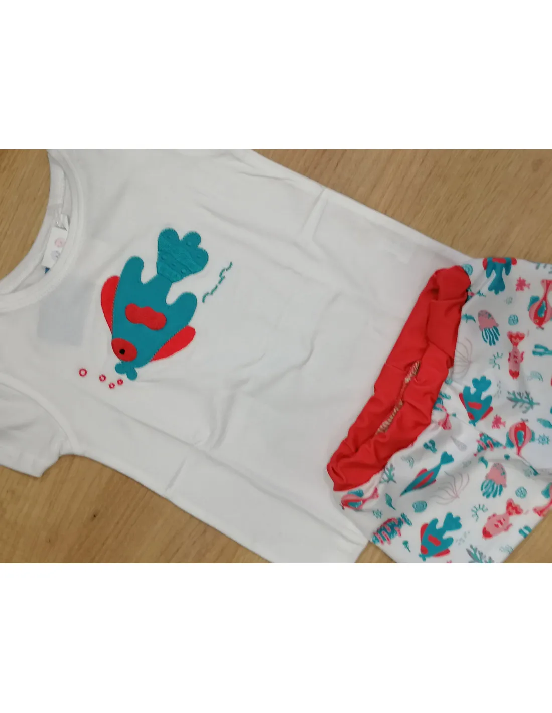 Conjunto de baño para bebé niño Pececillo pompa