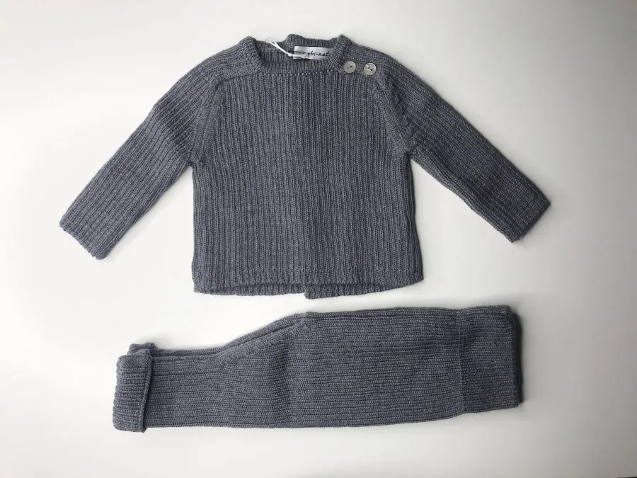 Conjunto de Punto Gris Merino Mebi