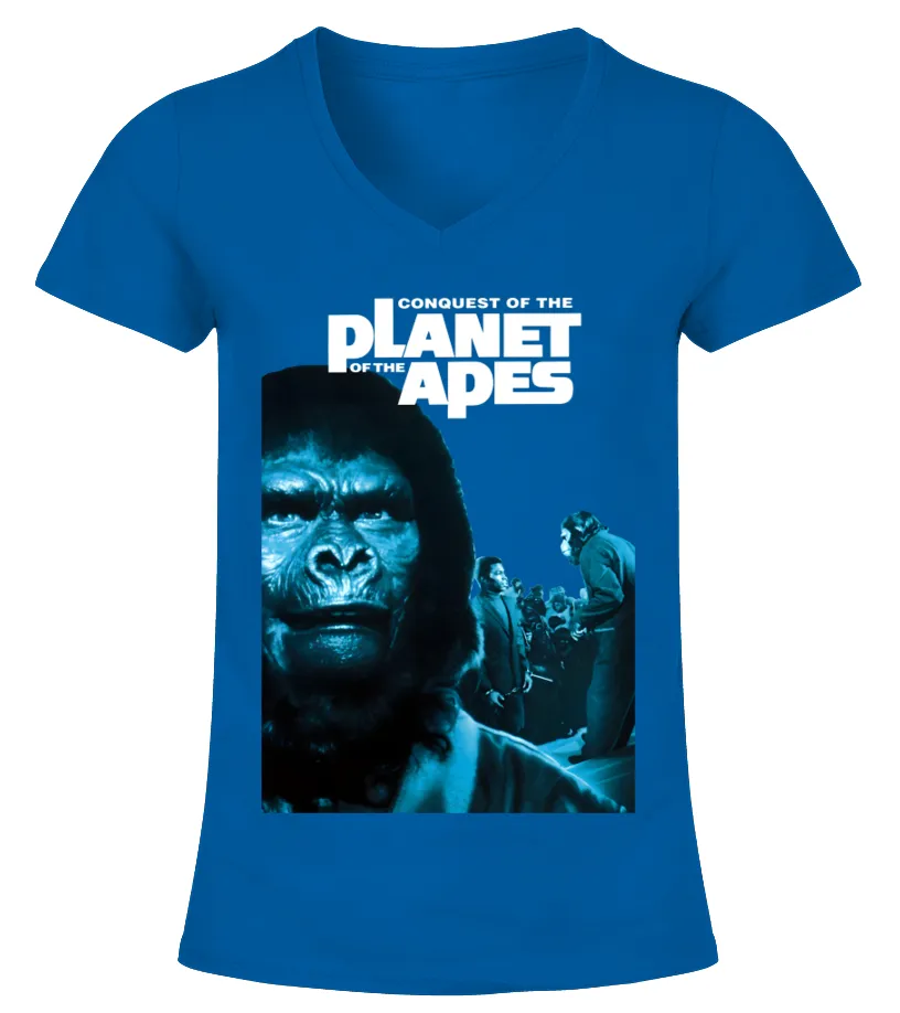 Conquest of the Planet of the Apes (1972) BL 010 Camiseta cuello pico Mujer