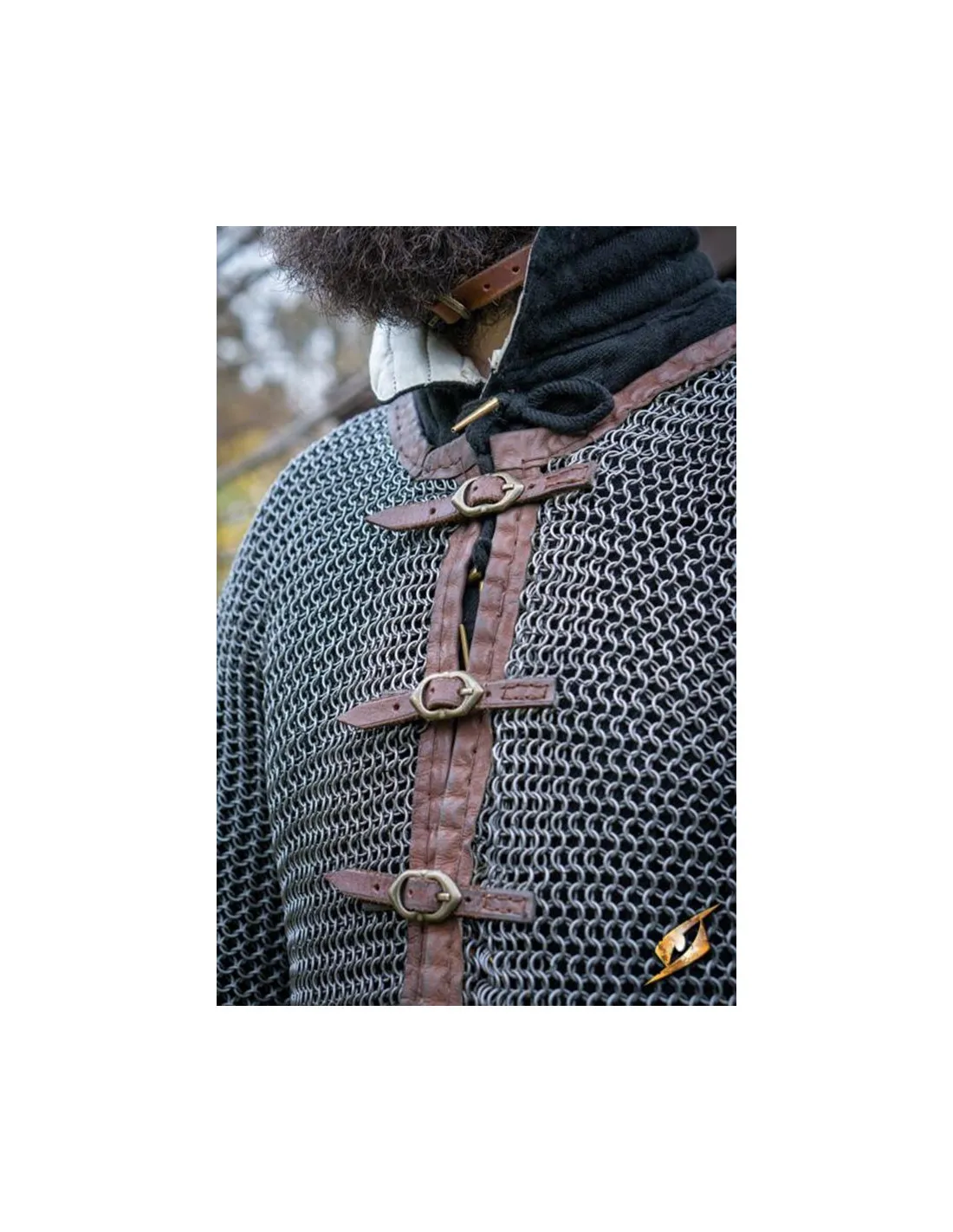 Cota de malla medieval de Capitán, acabado natural