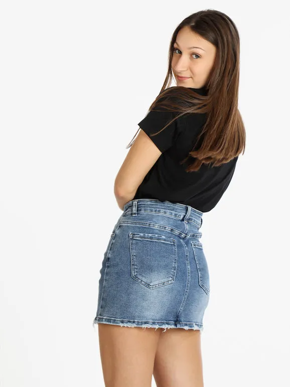 Coveri Moving Camiseta de mujer de algodón de manga corta con texto