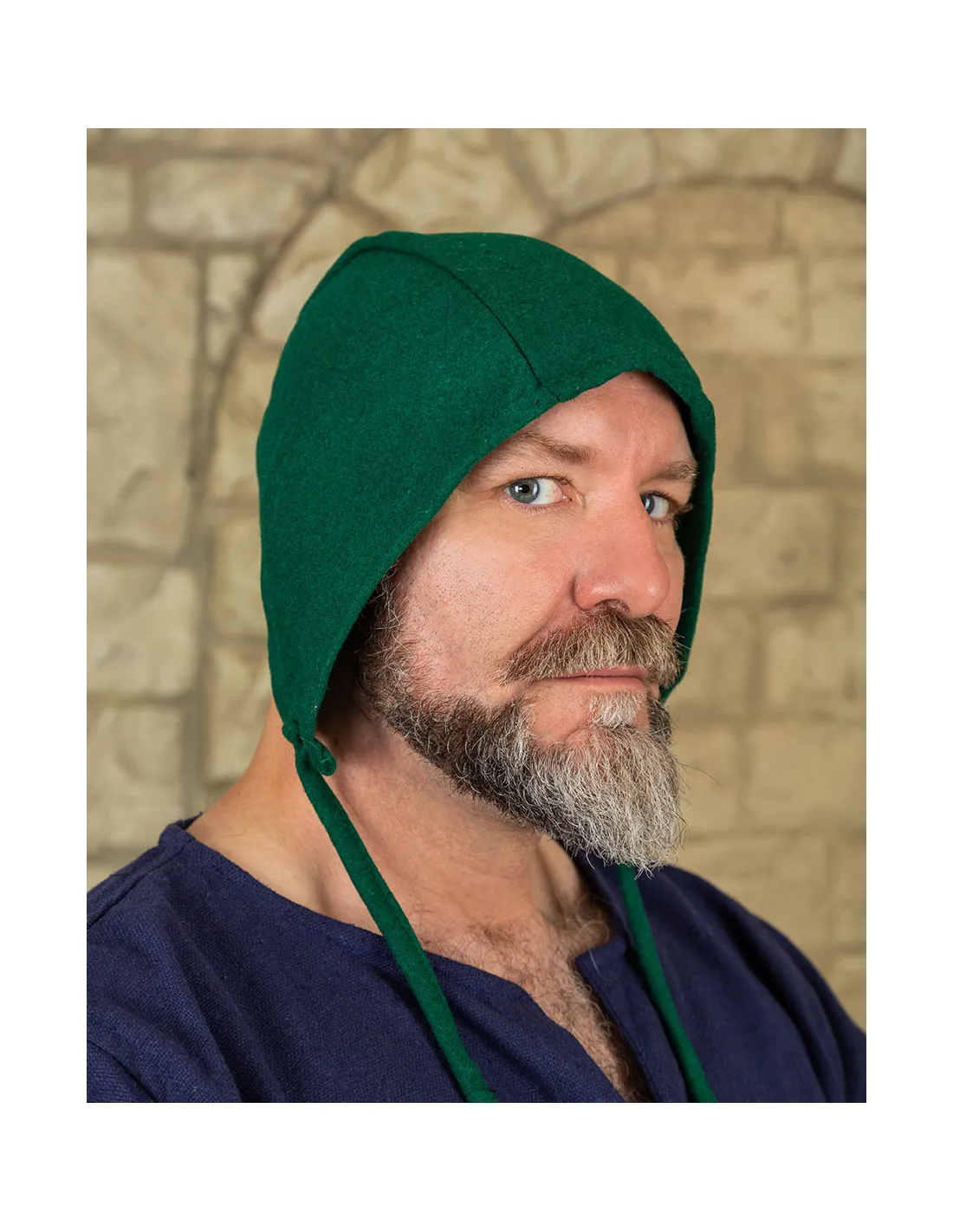 Crespina medieval de campesino Martinus, lana verde