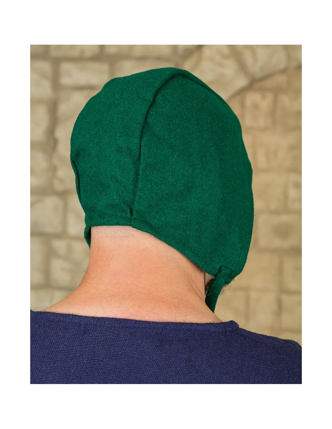 Crespina medieval de campesino Martinus, lana verde