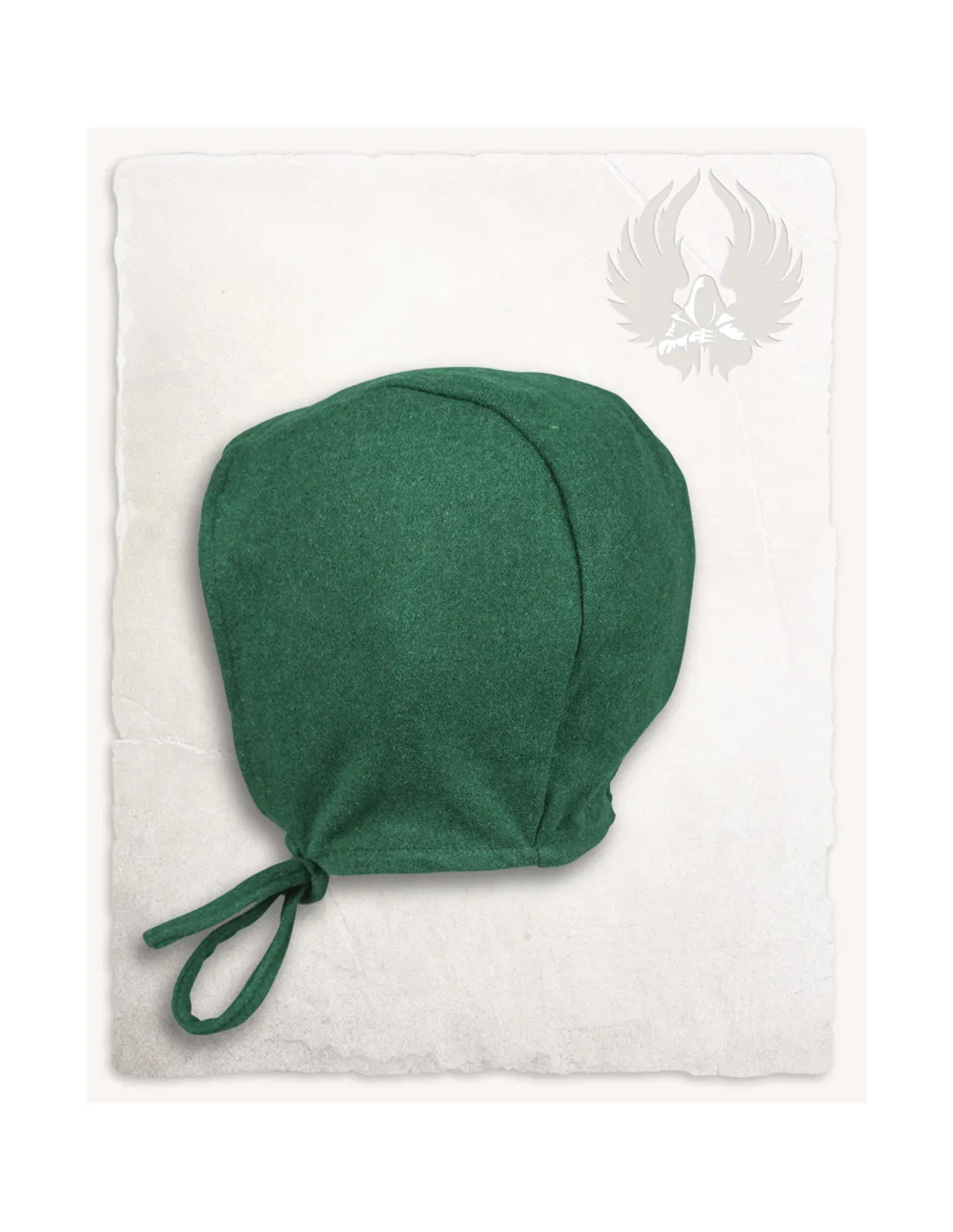 Crespina medieval de campesino Martinus, lana verde