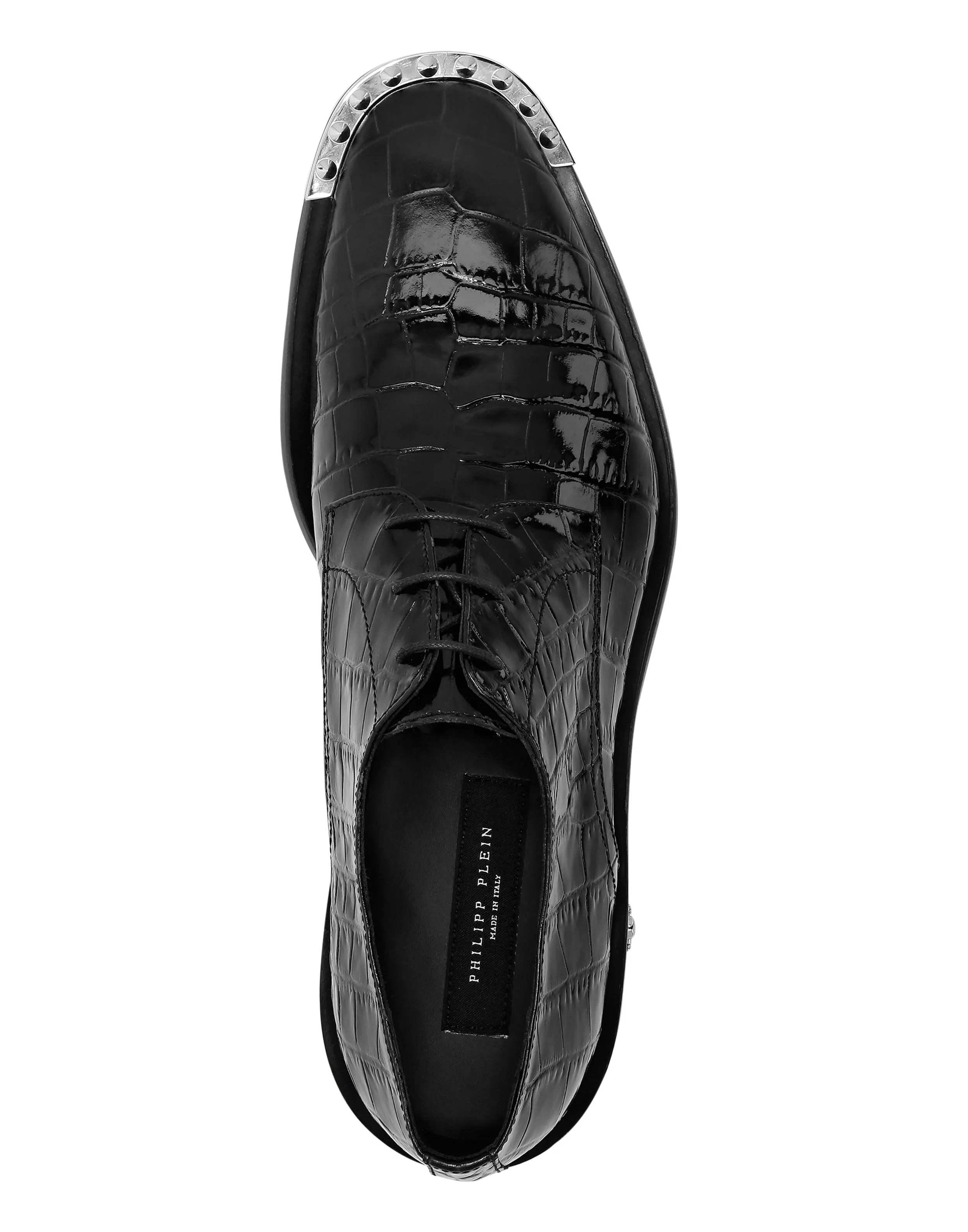 Croco Lace Up Shoes Skull&Bones