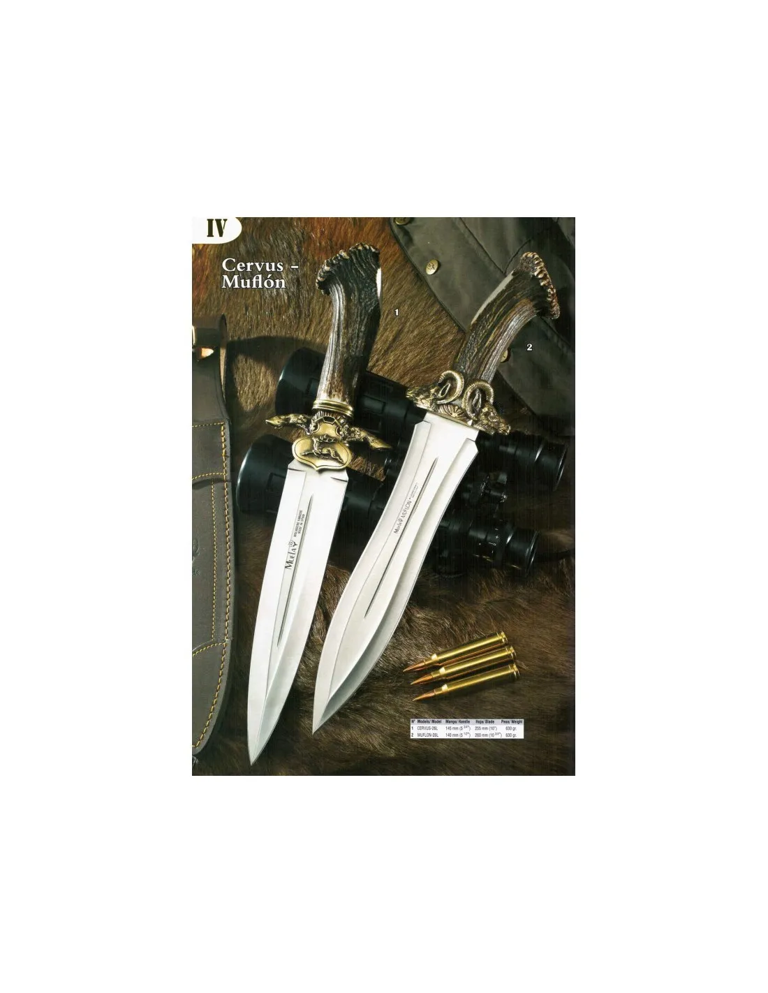 Cuchillo Cervus puño asta de ciervo