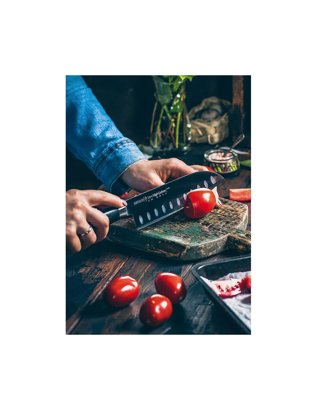 CUCHILLO DE COCINA SANTOKU SAMURA MOV