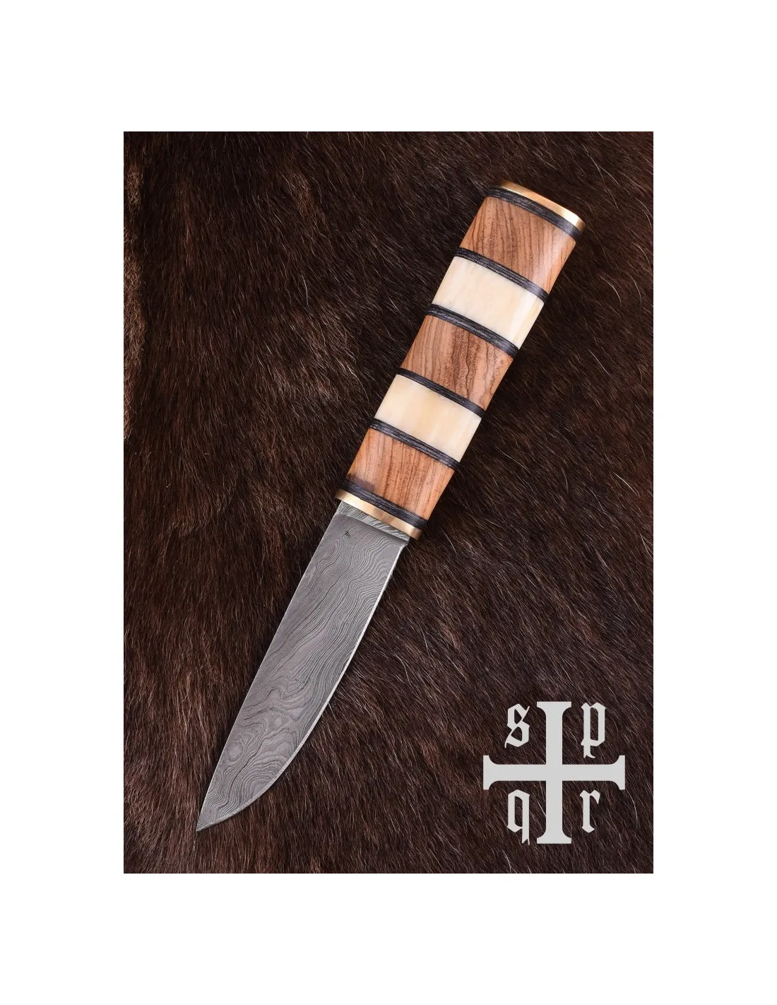 Cuchillo Vikingo Seax, Acero de Damasco