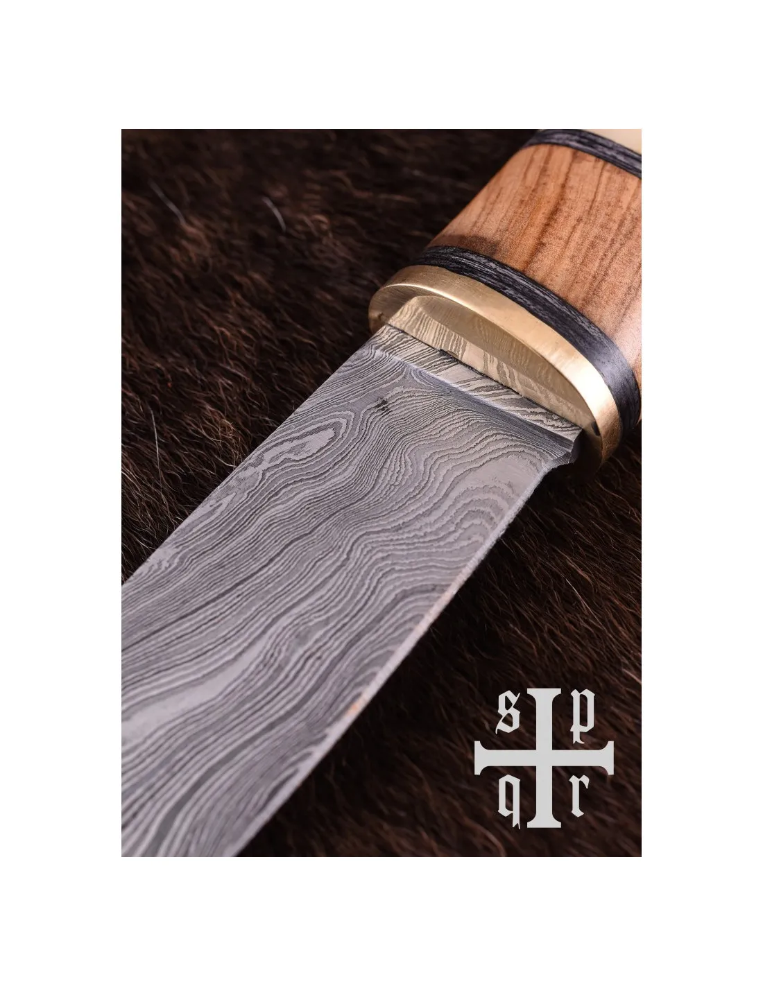 Cuchillo Vikingo Seax, Acero de Damasco