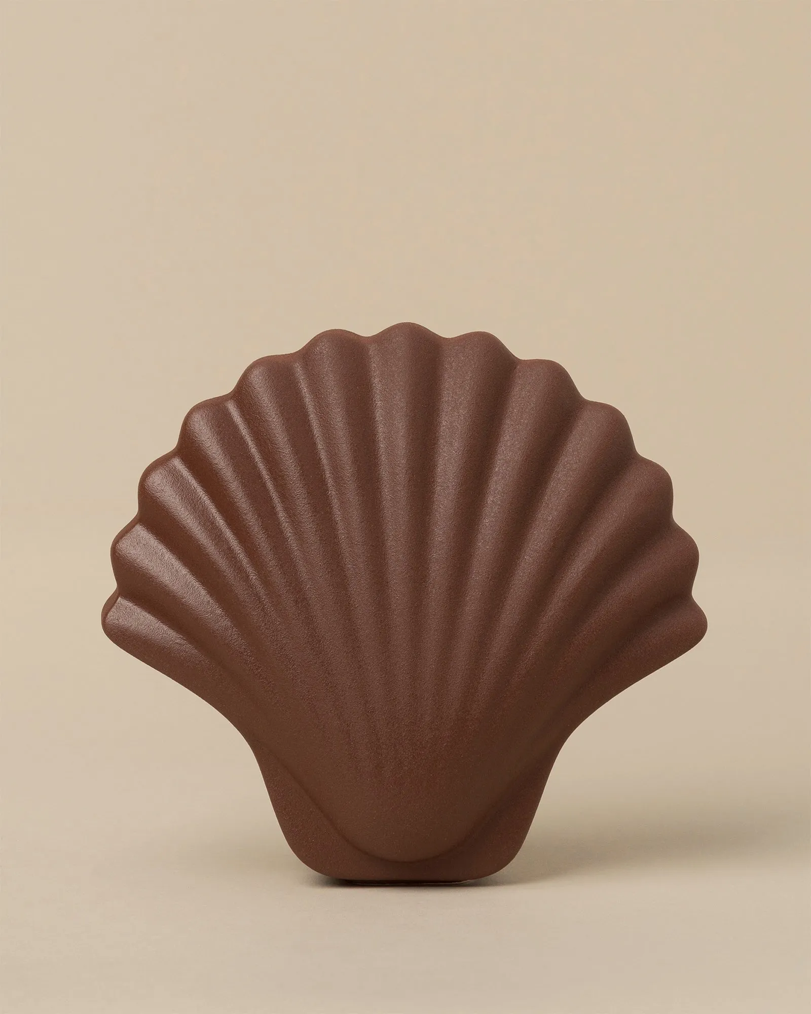 Dark Brown Seashell Vase