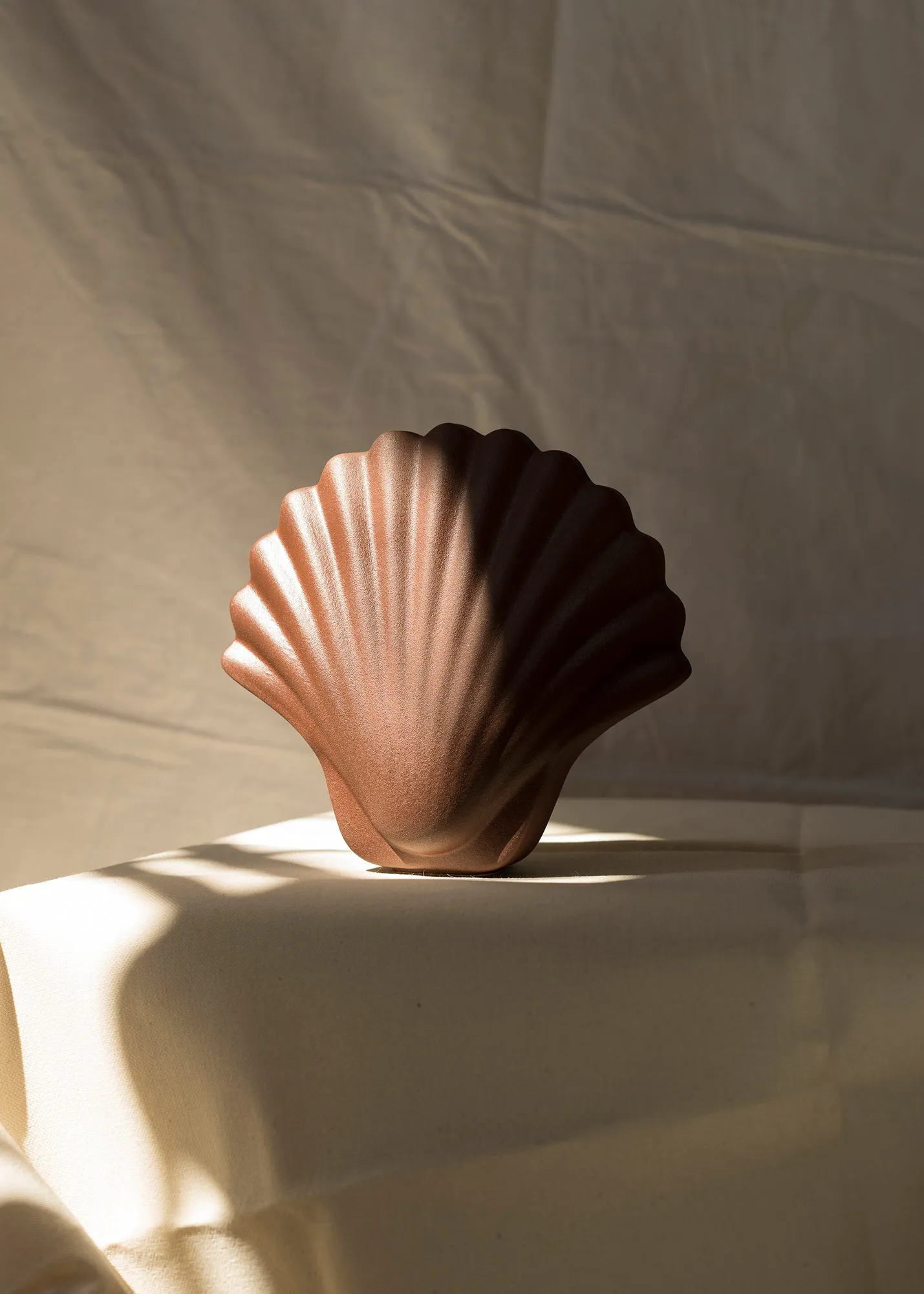 Dark Brown Seashell Vase