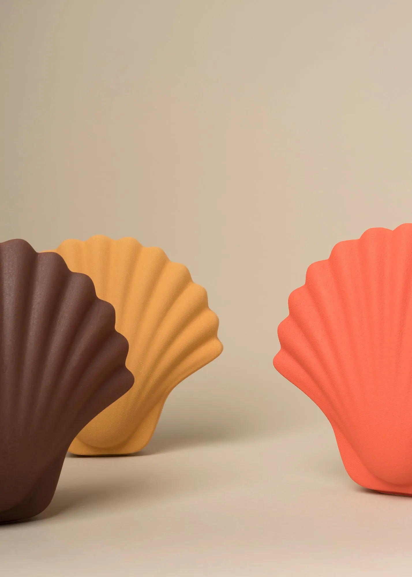 Dark Brown Seashell Vase