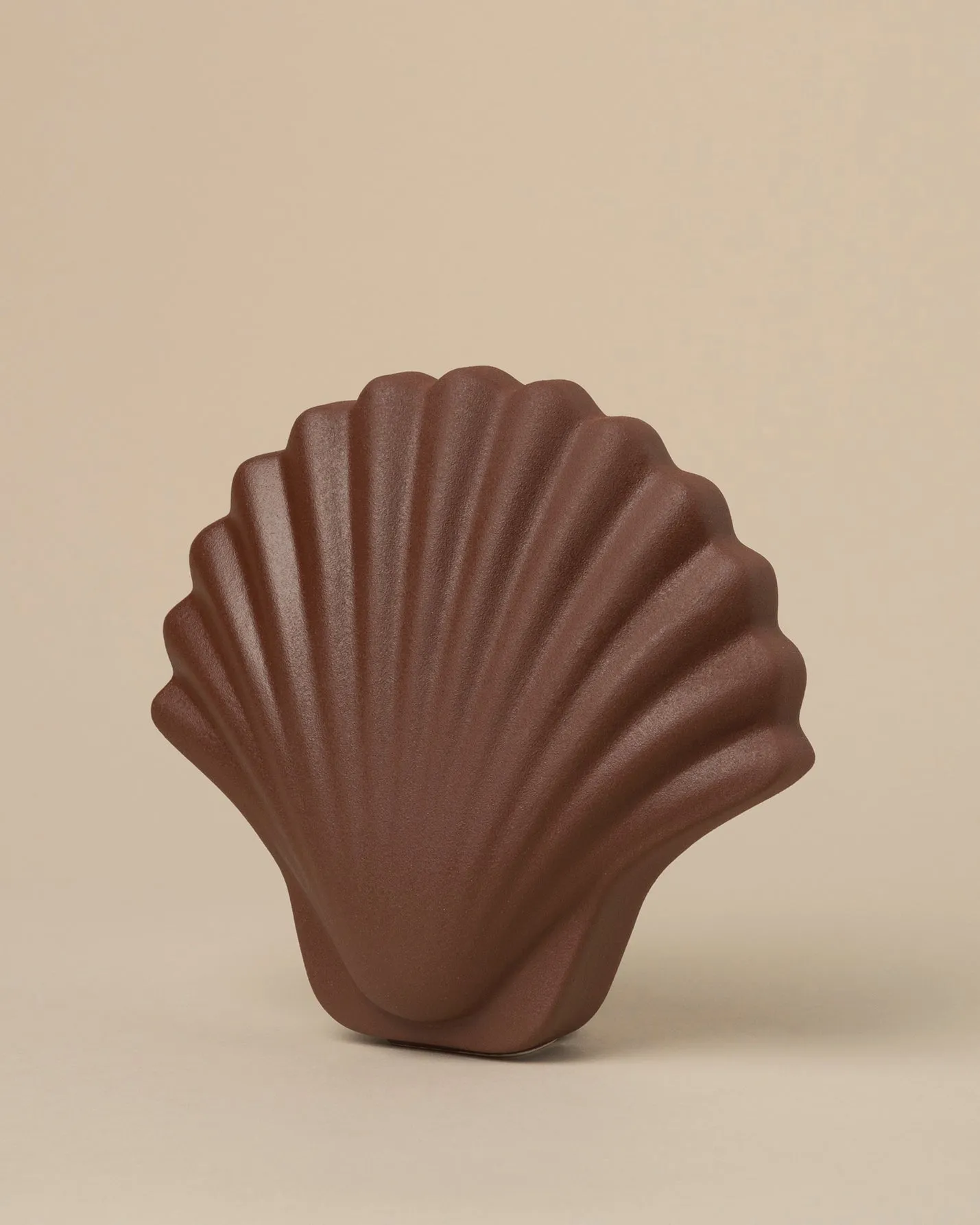 Dark Brown Seashell Vase