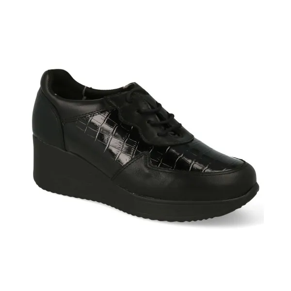 DEPORTIVAS CUÑA MUJER NEGRAS MOD. ATENEA
