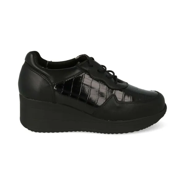 DEPORTIVAS CUÑA MUJER NEGRAS MOD. ATENEA