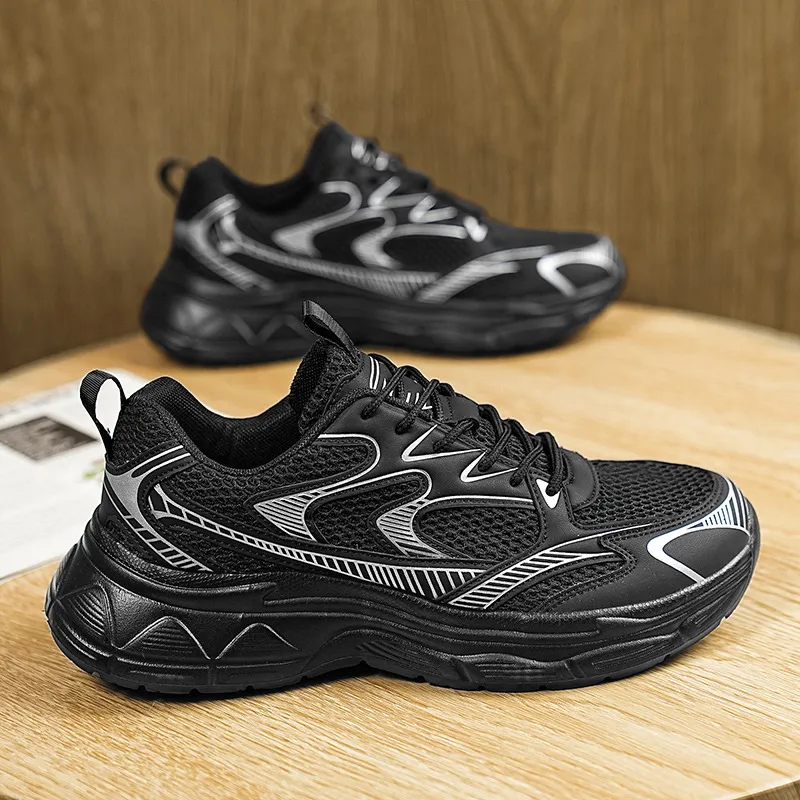 Diseñador de zapatillas para correr para hombres zapatillas de zapatillas de malla de entrenamiento negro de tenis de tenis de t