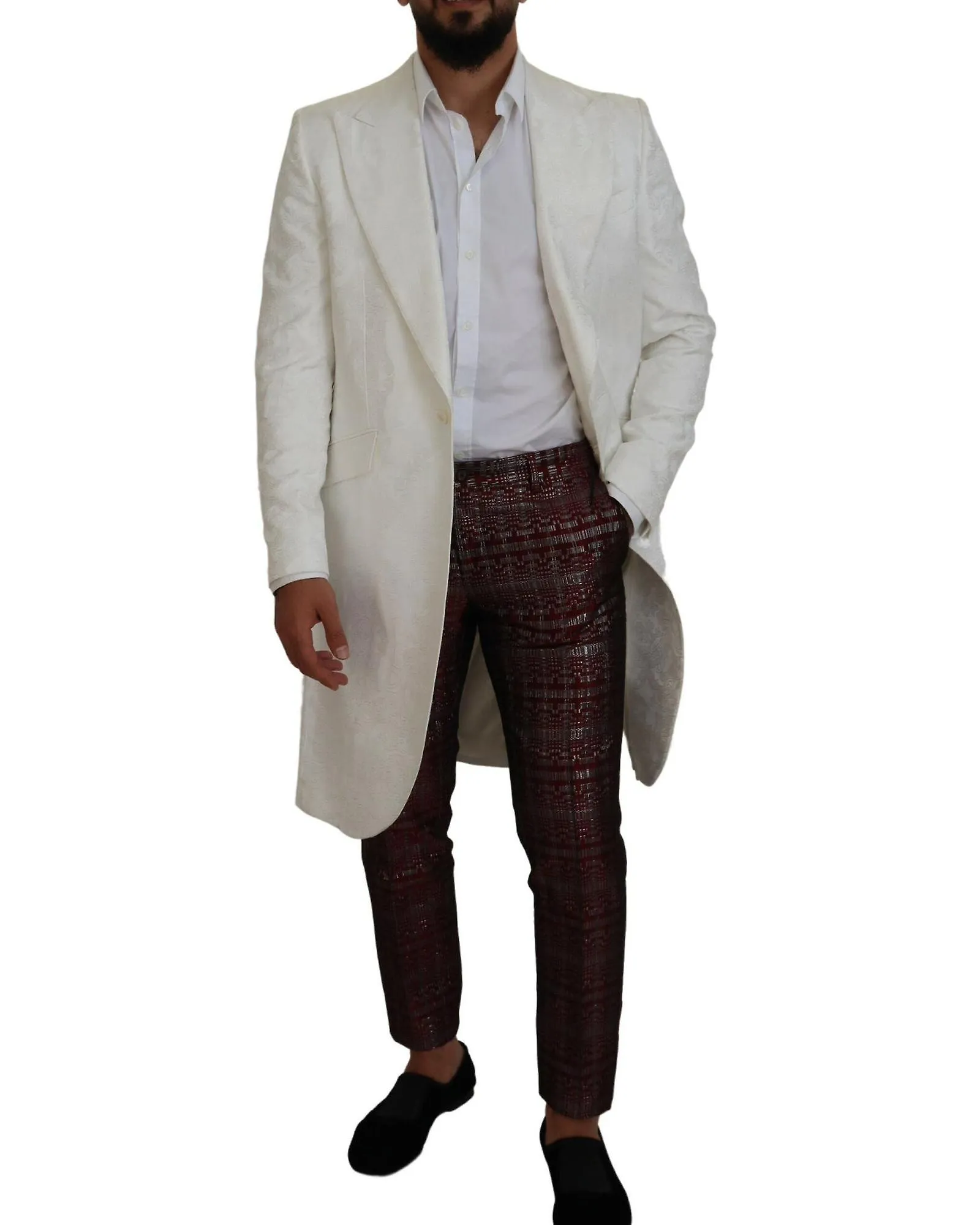 Dolce & Gabbana Floral Brocade Trench Coat Jacket