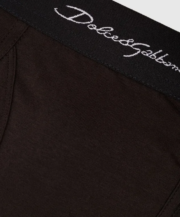 Dolce&Gabbana Brown logo boxer briefs