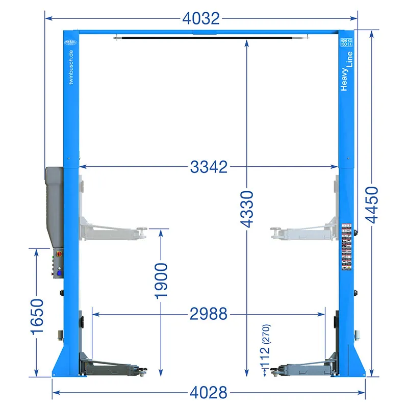 Elevador de 2 columnas TW 260 B4.5