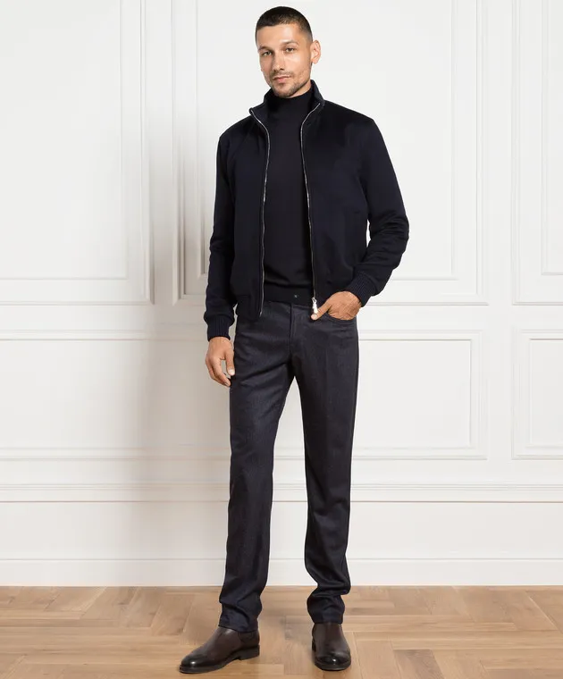 Enrico Mandelli Blue pants made of wool