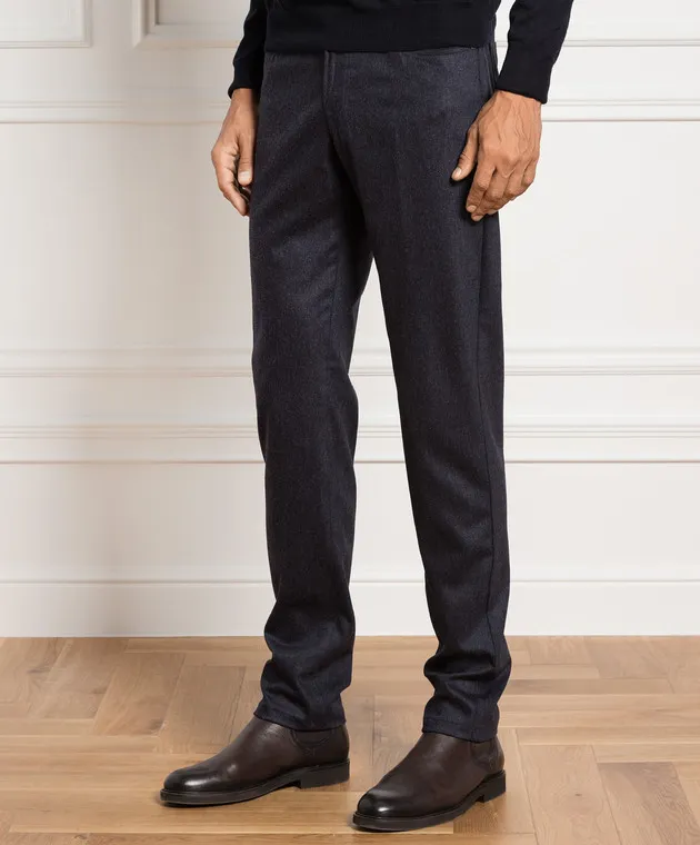 Enrico Mandelli Blue pants made of wool