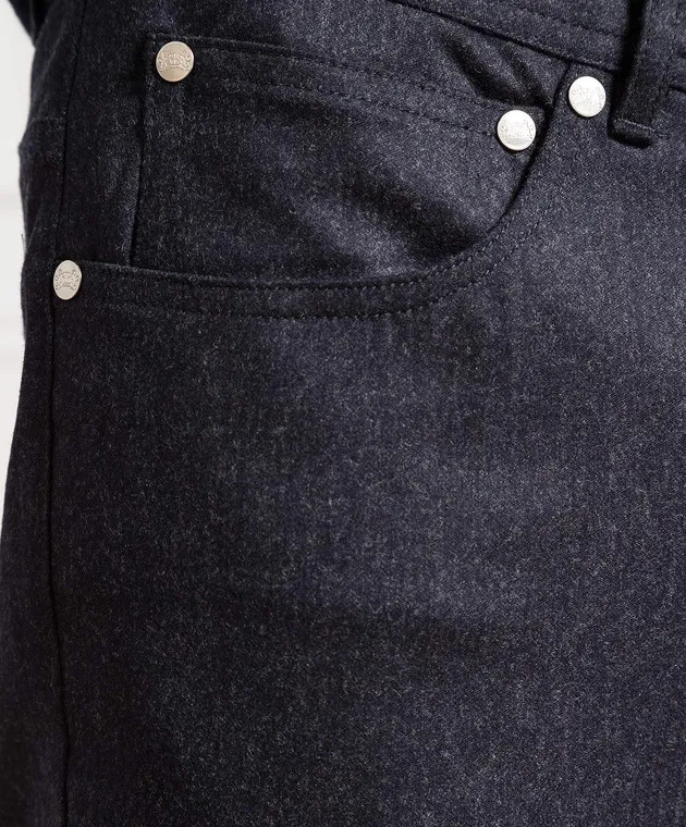 Enrico Mandelli Blue pants made of wool