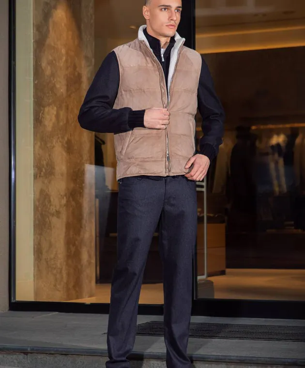 Enrico Mandelli Blue pants made of wool
