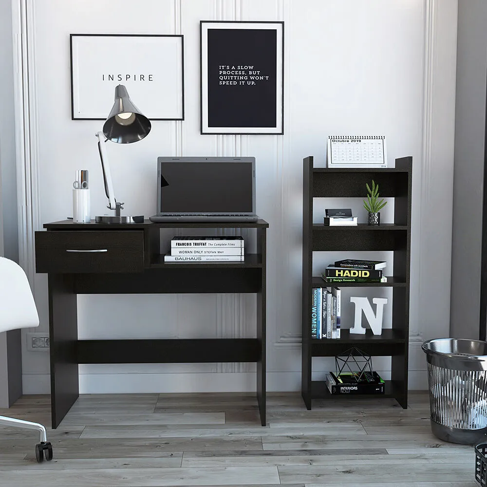 Escritorio + Biblioteca TuHome Office 11 Wengue