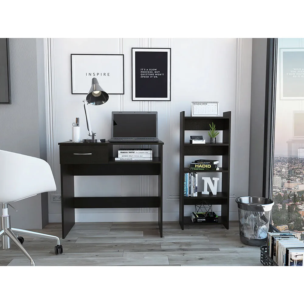 Escritorio + Biblioteca TuHome Office 11 Wengue