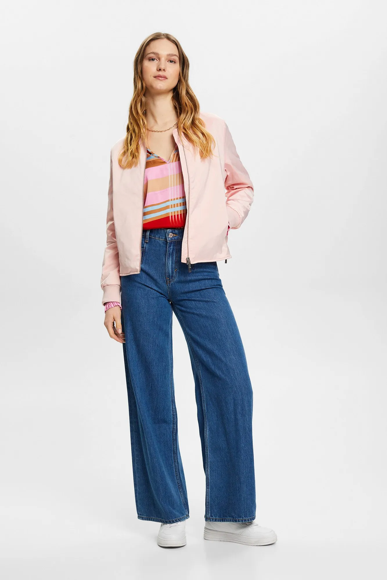 Esprit Blusa cuadros satinada viscosa