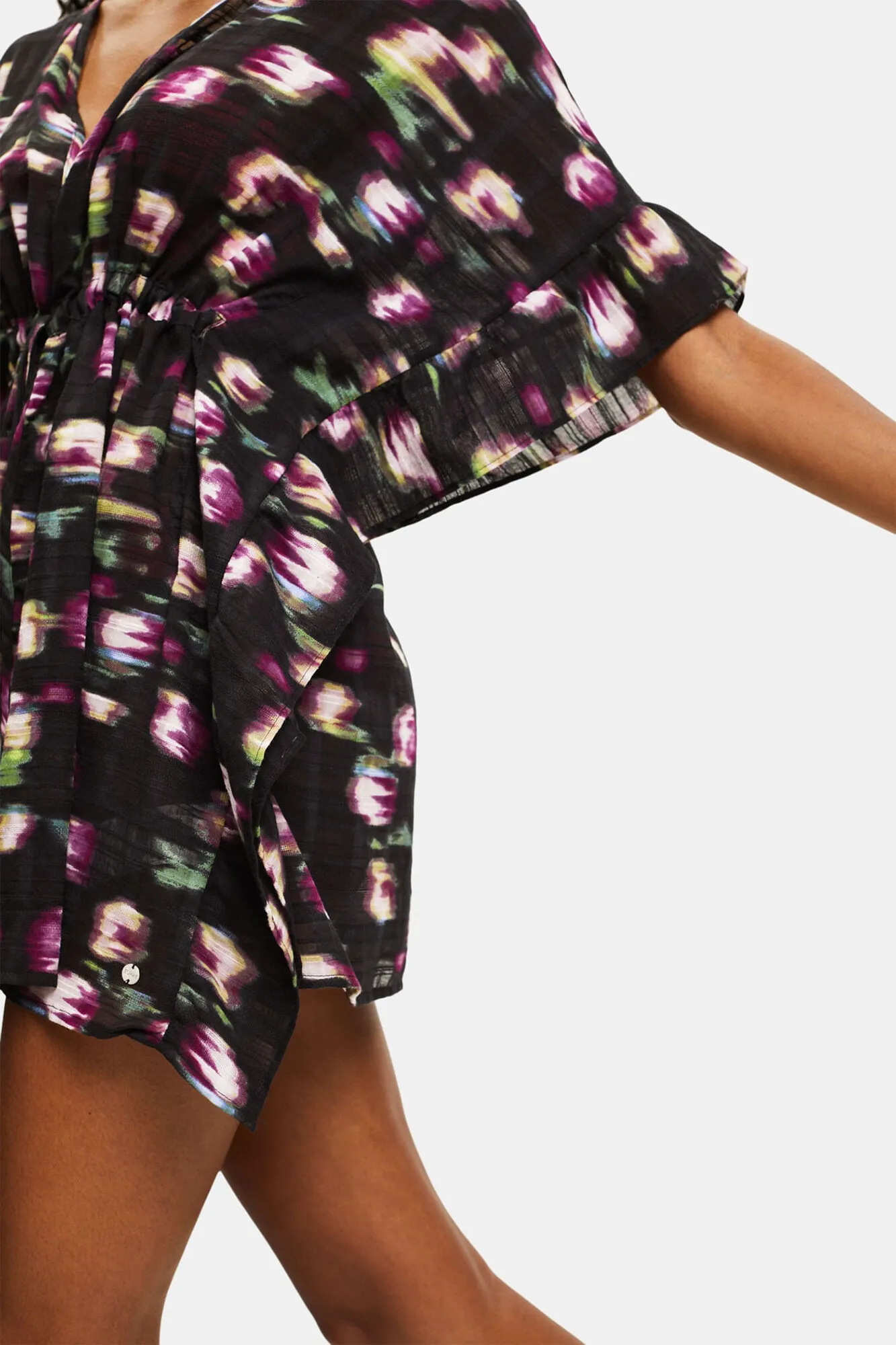 Esprit Caftán corto corte holgado estampado allover