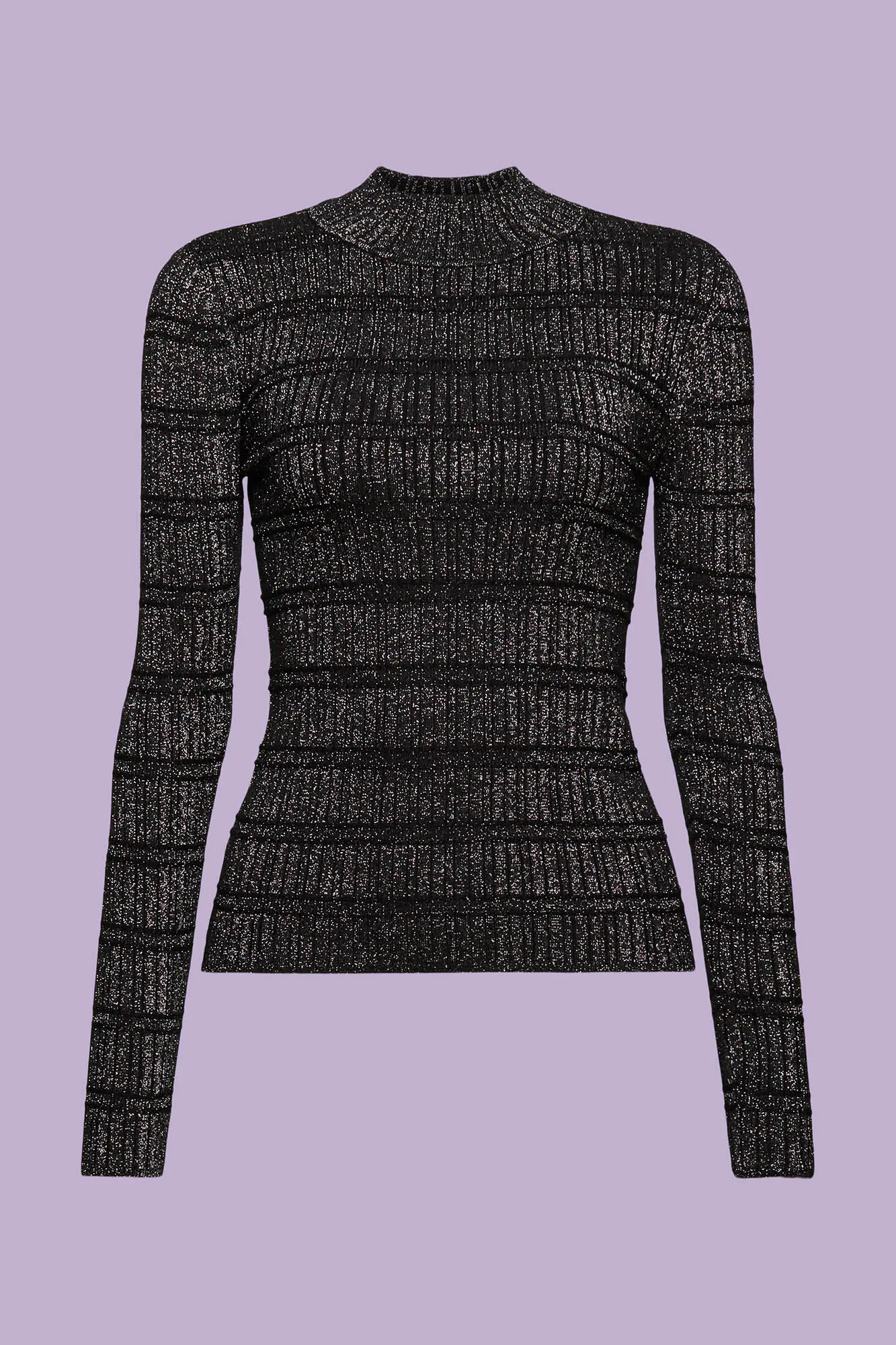 Esprit Jersey ajustado cuello alto rayas