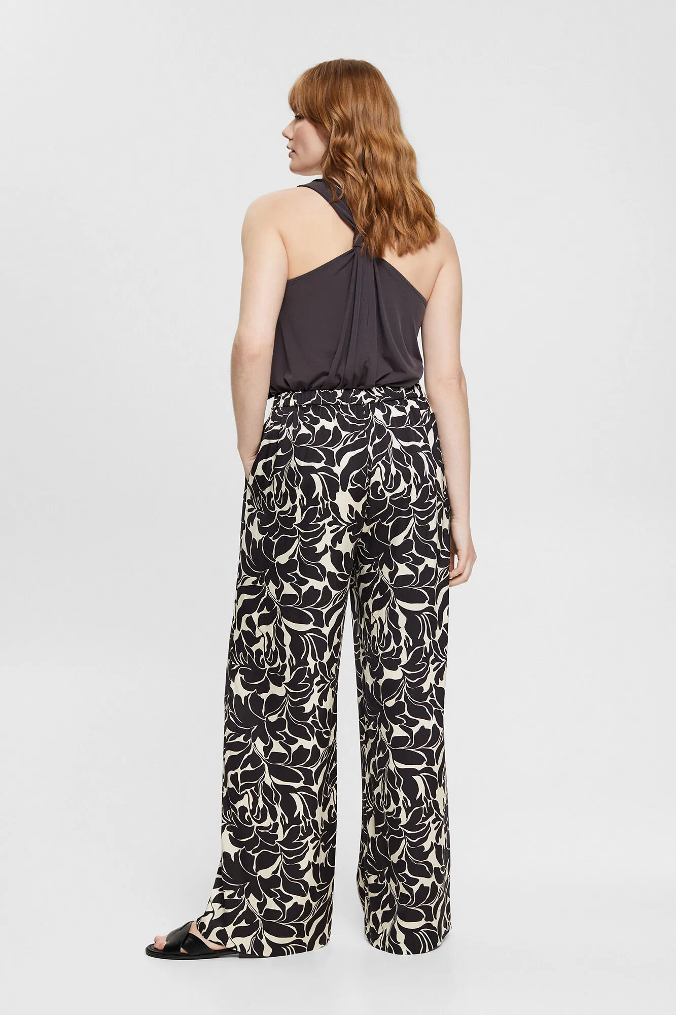Esprit Pantalón viscosa pinzas estampado floral