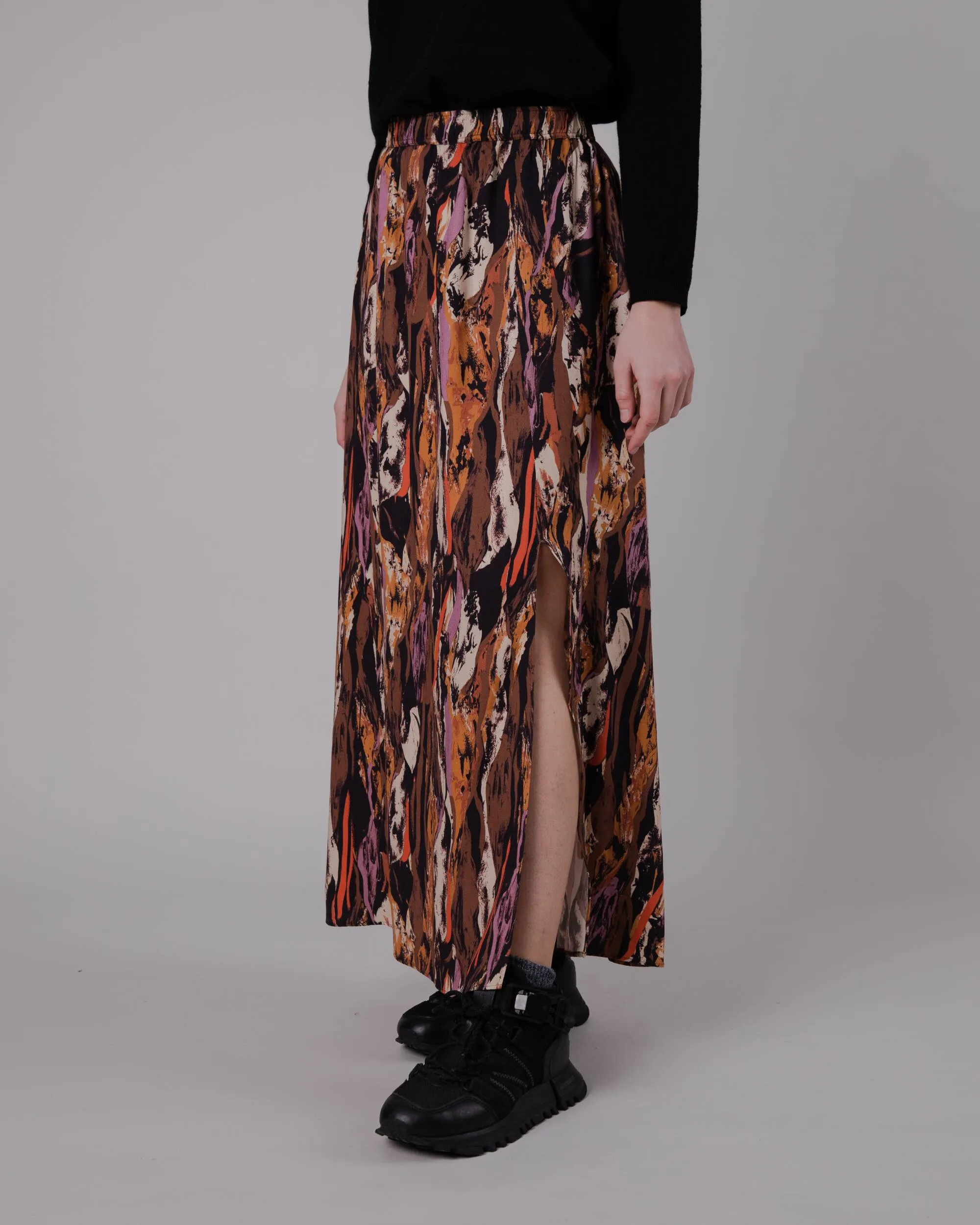 Etna Long Skirt Brown