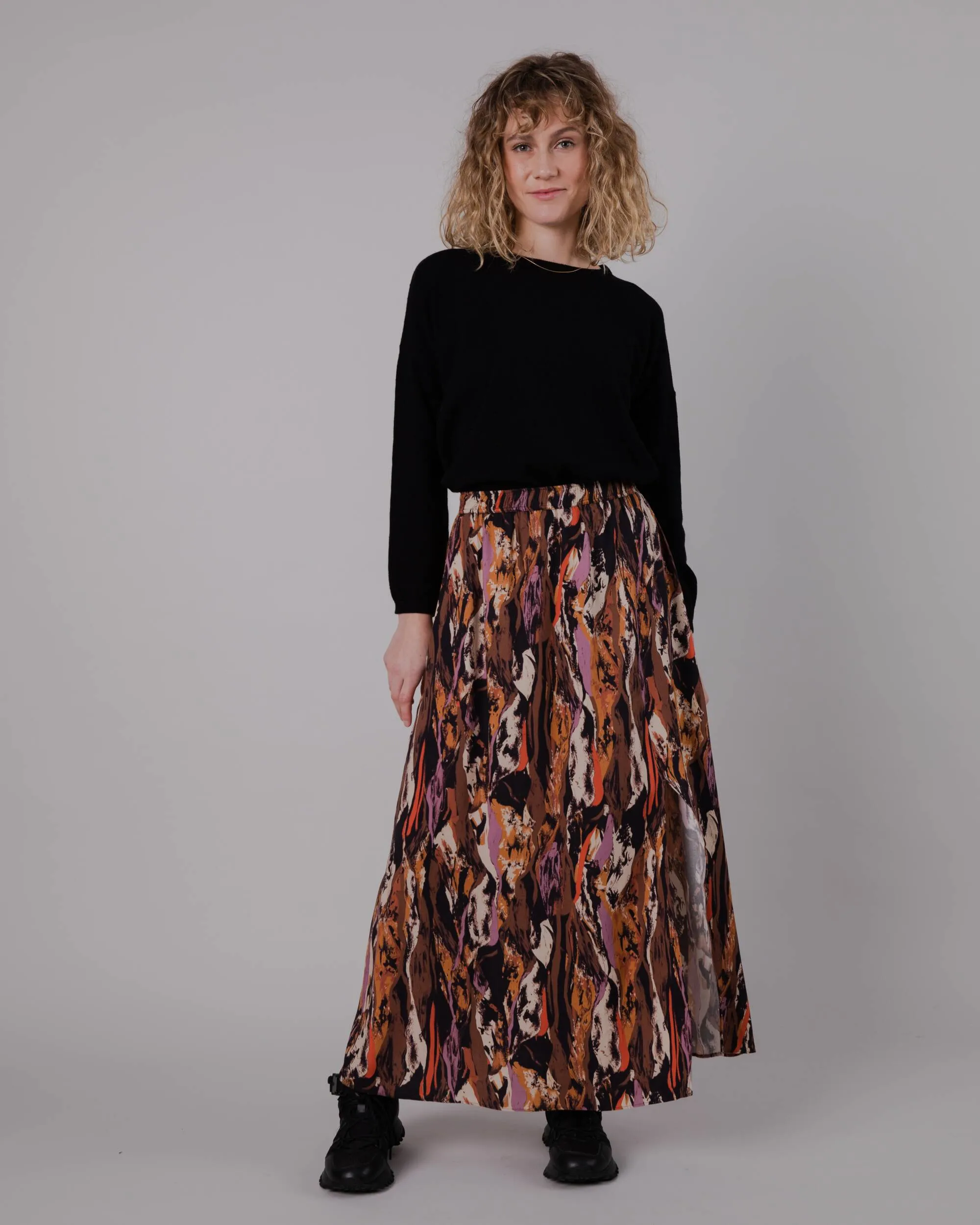 Etna Long Skirt Brown
