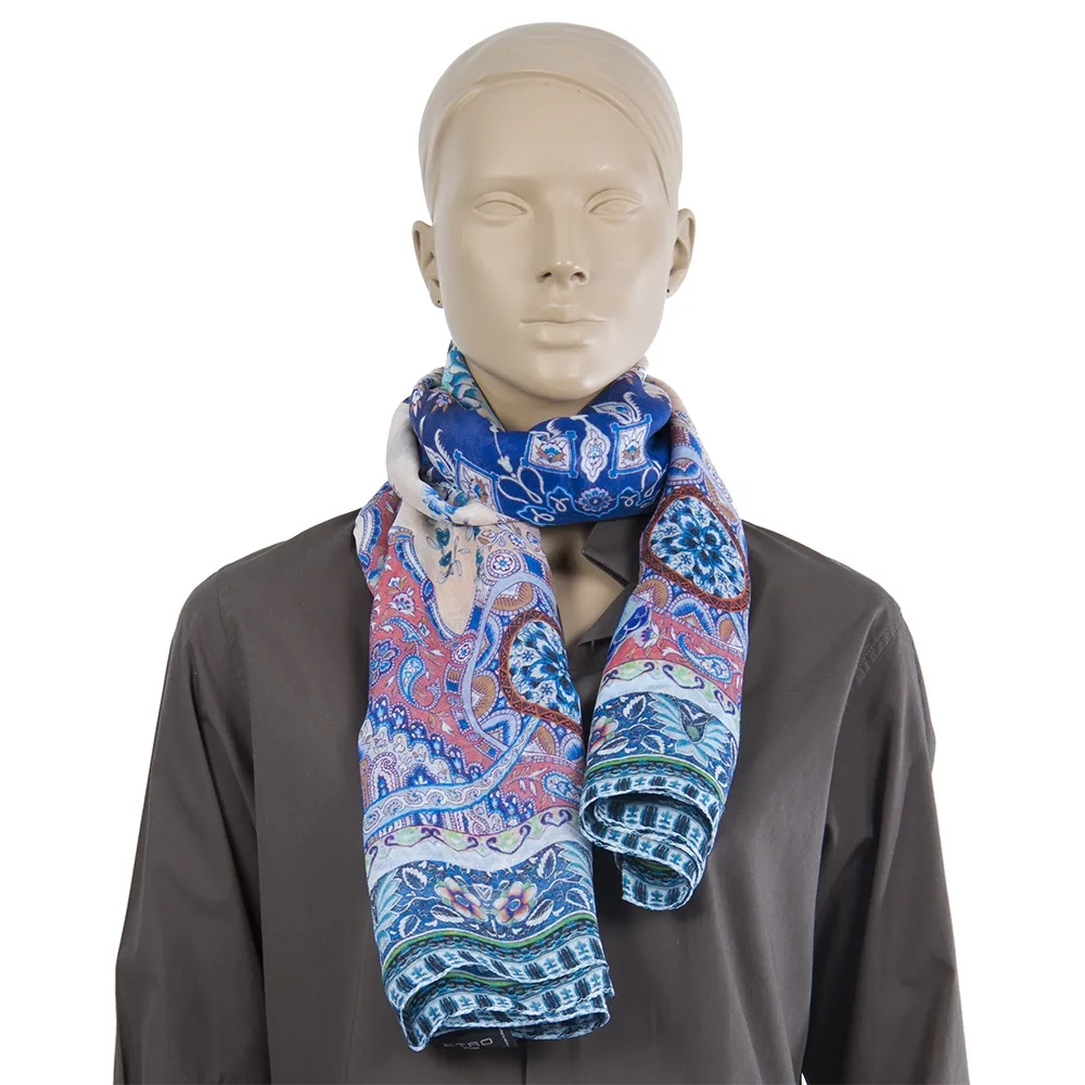 Etro Pañuelo Seda Estampado Gloral