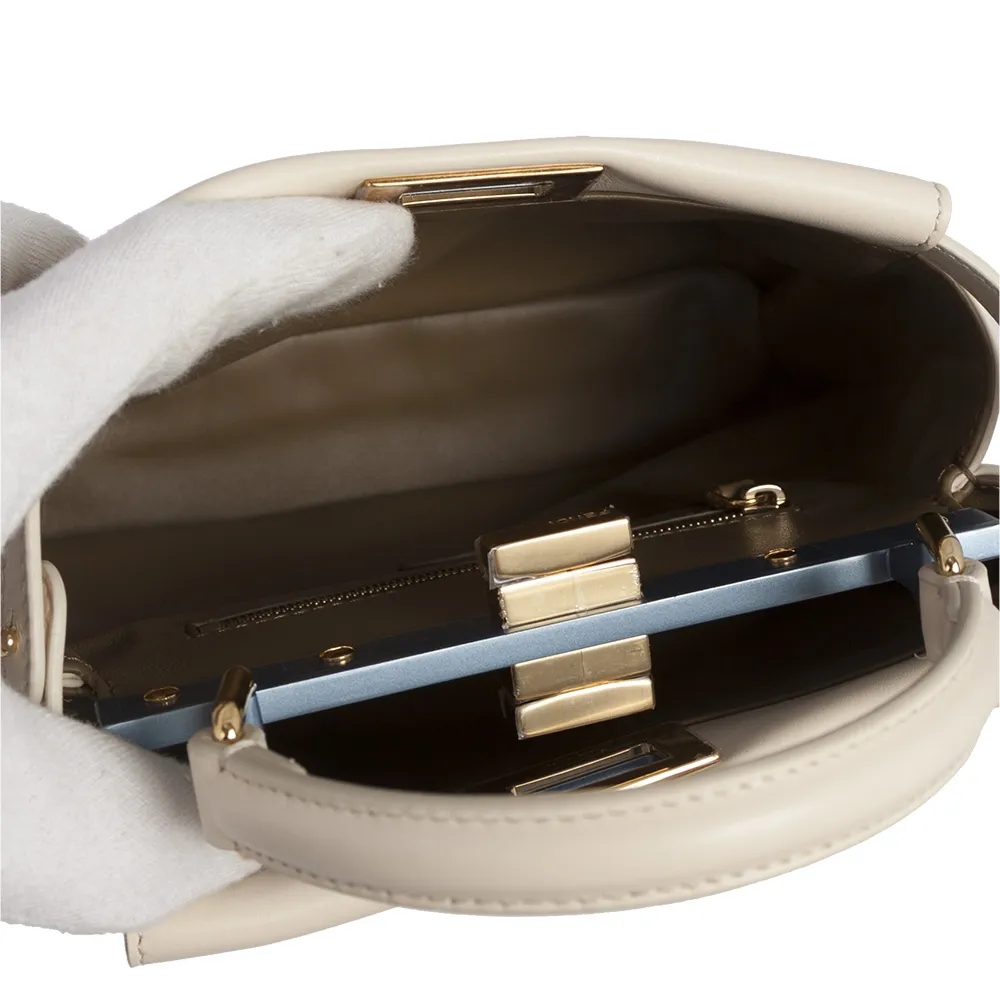 Fendi Bolso Iconic Mini Peekaboo Blanco