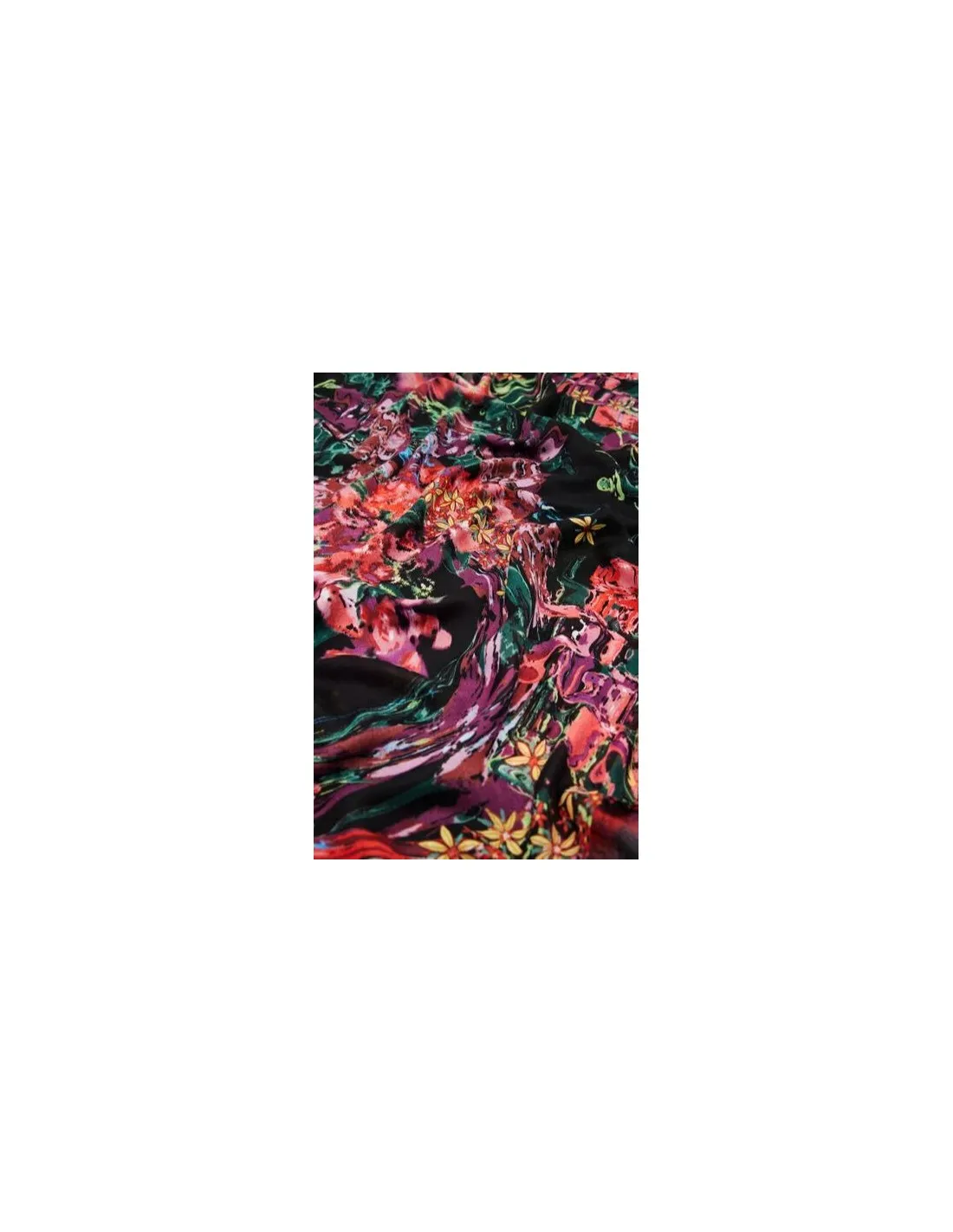 Foulard rectangular con estampado de flores de Desigual