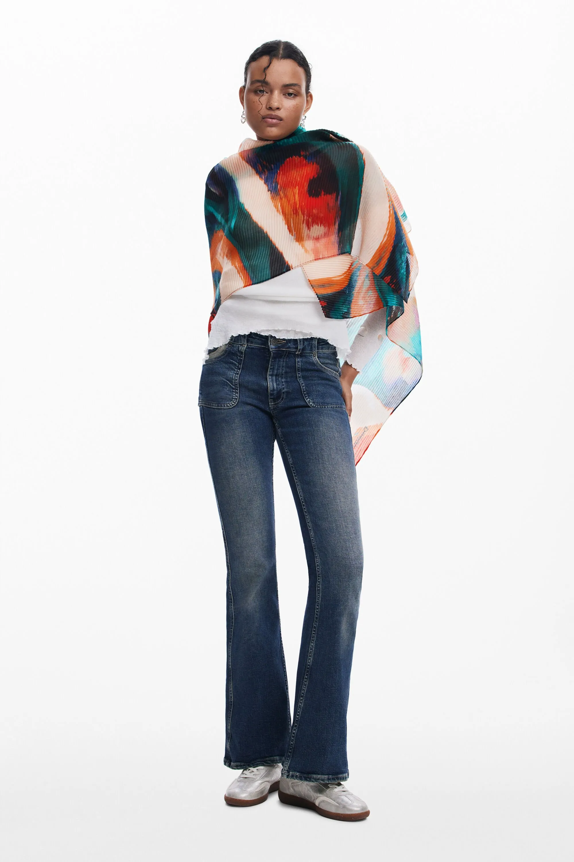 Foulard rectangular estampado