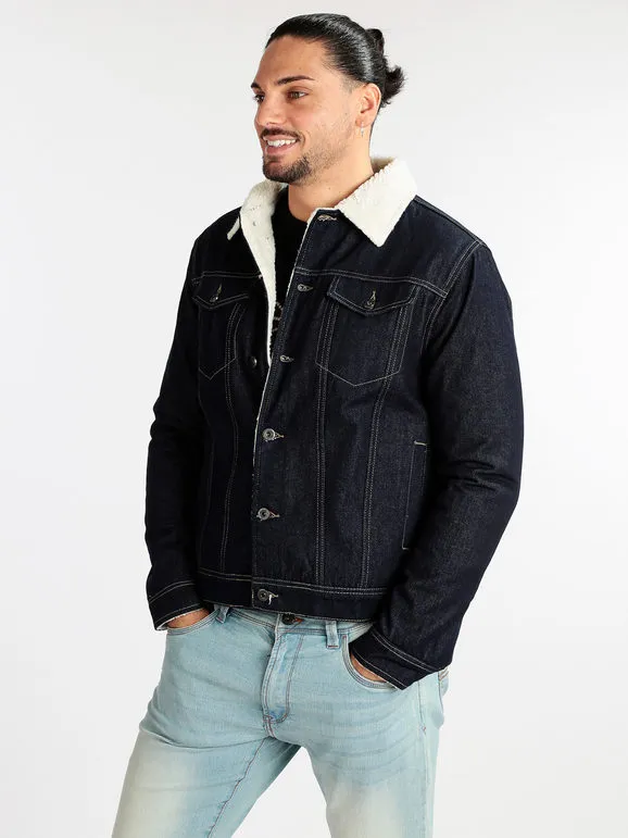 Frankie Malone Chaqueta vaquera de hombre acolchada