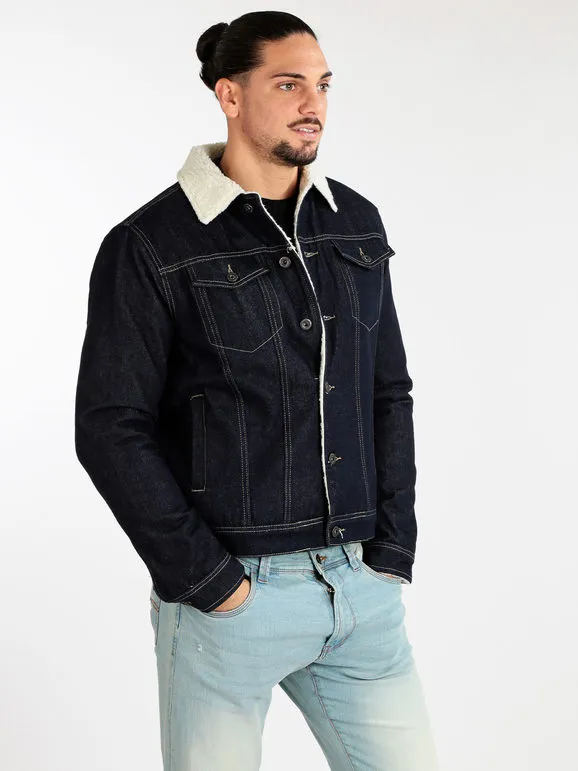 Frankie Malone Chaqueta vaquera de hombre acolchada