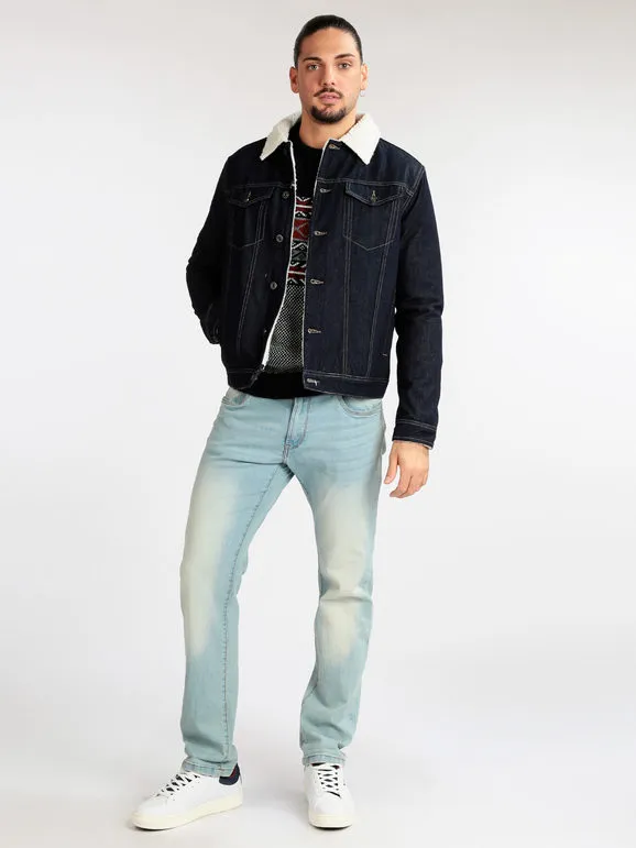 Frankie Malone Chaqueta vaquera de hombre acolchada